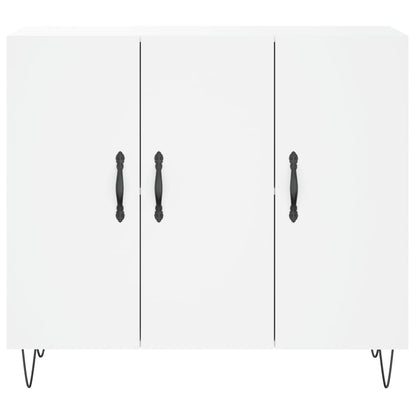 Dressoir 90X34X80 Cm Bewerkt Hout Wit