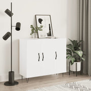 Sideboard 90x34x80 cm carved wood white
