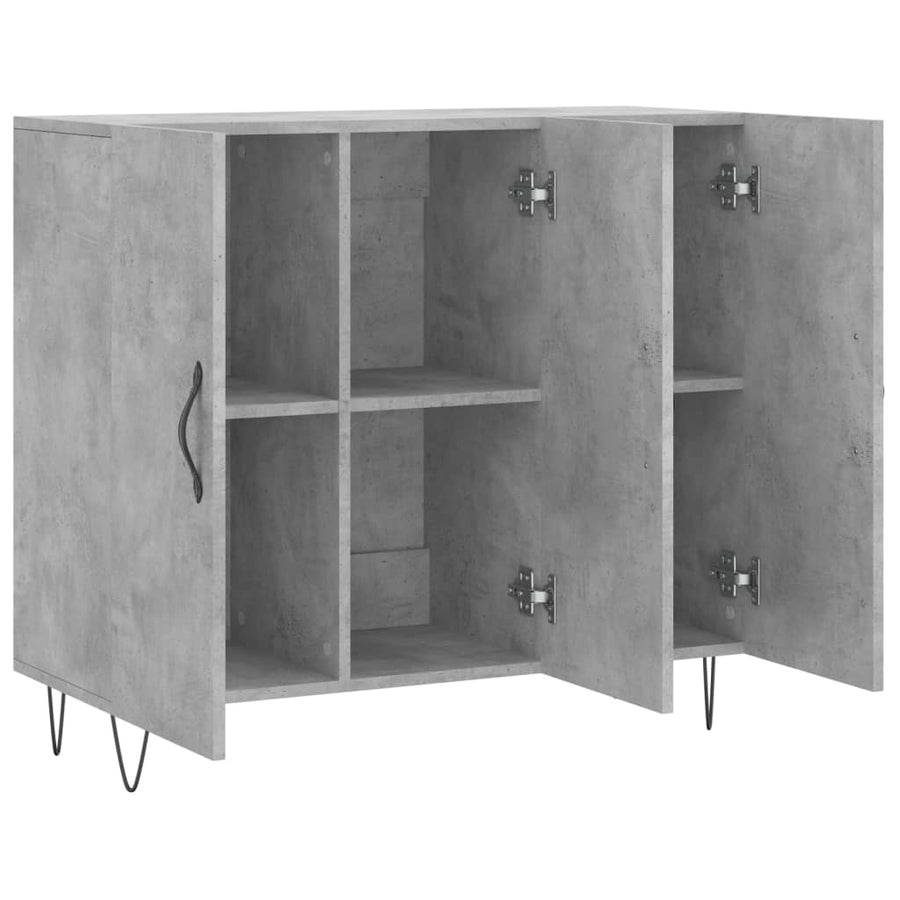 Dressoir 90X34X80 Cm Bewerkt Hout Betongrijs