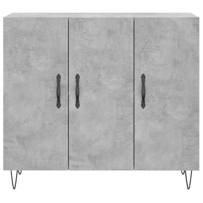 Dressoir 90X34X80 Cm Bewerkt Hout Betongrijs