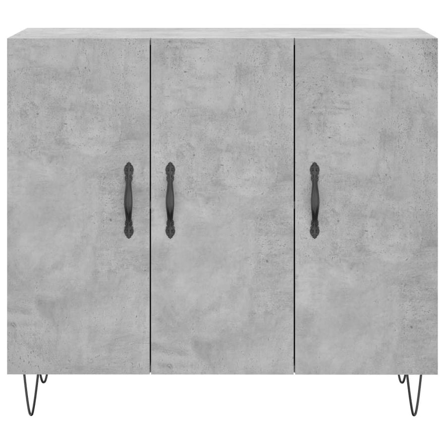 Dressoir 90X34X80 Cm Bewerkt Hout Betongrijs