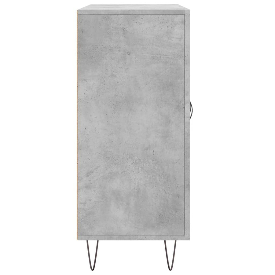 Dressoir 90X34X80 Cm Bewerkt Hout Betongrijs