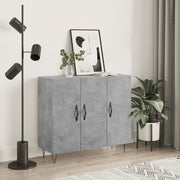 Sideboard 90x34x80 cm treated wood concrete gray