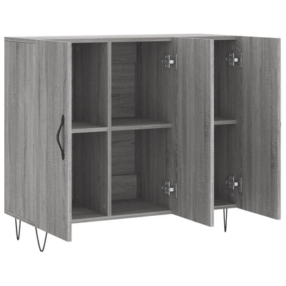 Dressoir 90X34X80 Cm Bewerkt Hout Grijs Sonoma Eikenkleurig