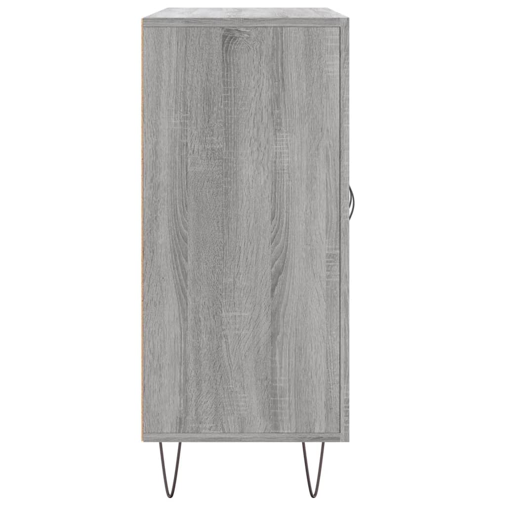 Dressoir 90X34X80 Cm Bewerkt Hout Grijs Sonoma Eikenkleurig