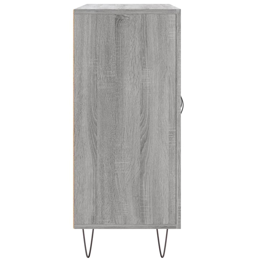 Dressoir 90X34X80 Cm Bewerkt Hout Grijs Sonoma Eikenkleurig