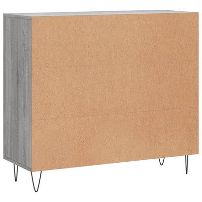 Dressoir 90X34X80 Cm Bewerkt Hout Grijs Sonoma Eikenkleurig