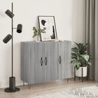 Dressoir 90x34x80 cm bewerkt hout grijs