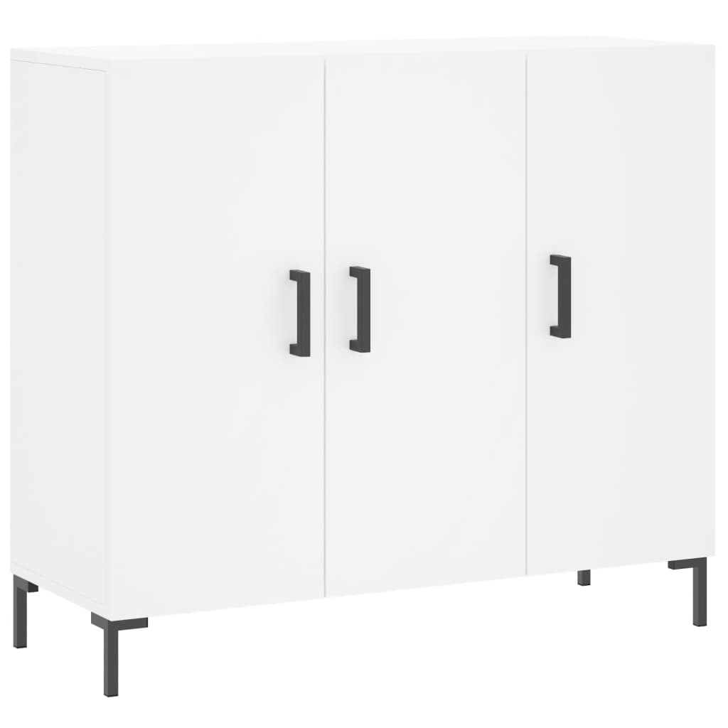Dressoir 90x34x80 cm bewerkt hout wit