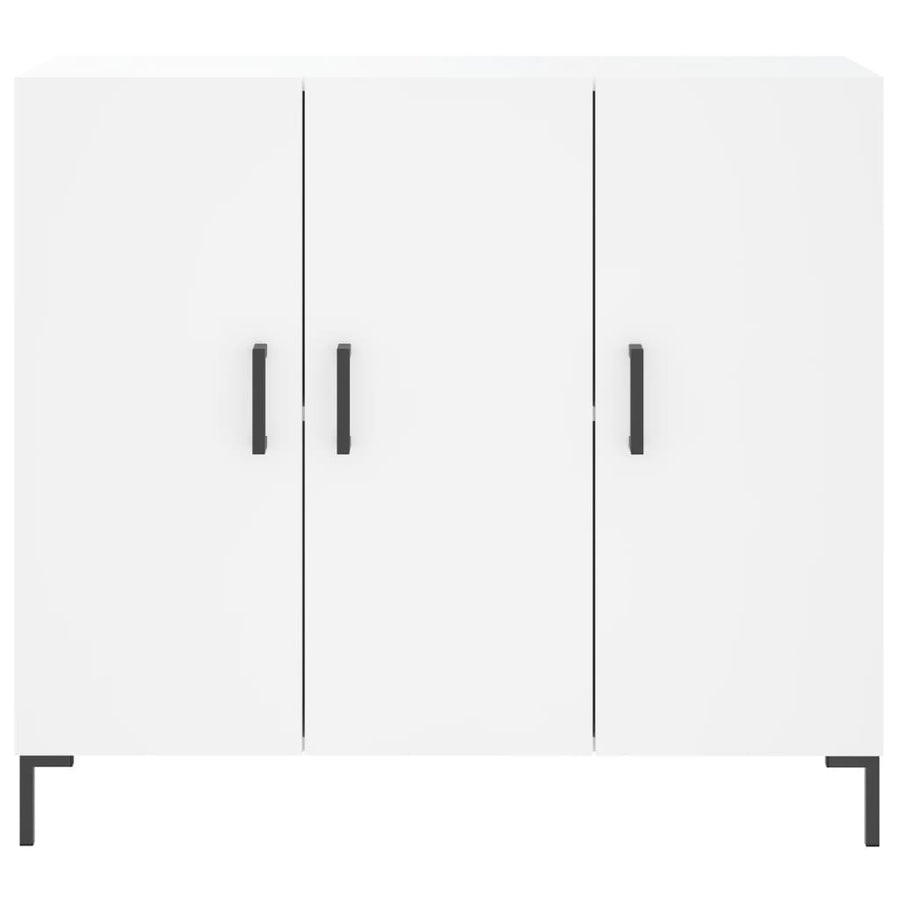Dressoir 90x34x80 cm bewerkt hout wit