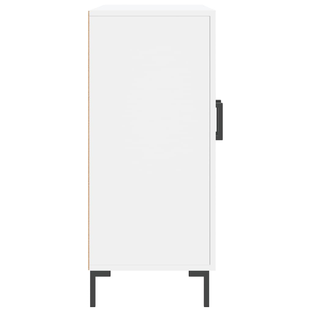 Dressoir 90x34x80 cm bewerkt hout wit