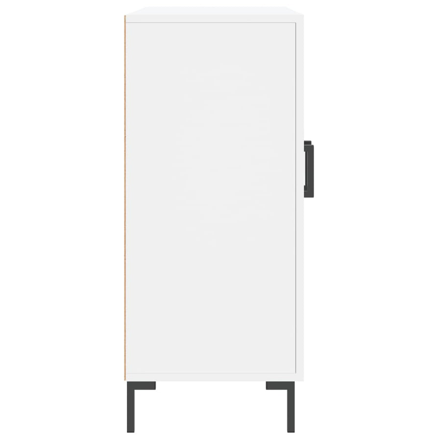 Dressoir 90x34x80 cm bewerkt hout wit