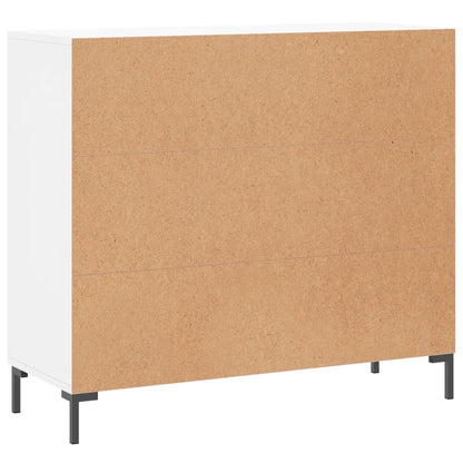 Dressoir 90x34x80 cm bewerkt hout wit