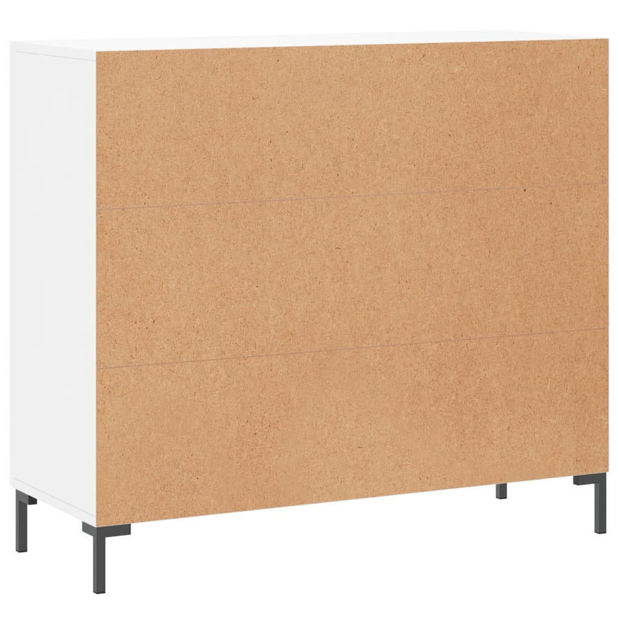 Dressoir 90x34x80 cm bewerkt hout wit