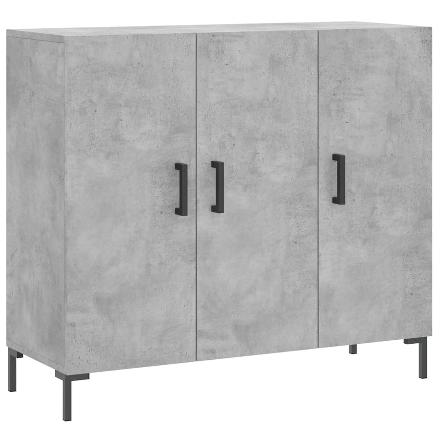 Dressoir 90X34X80 Cm Bewerkt Hout Betongrijs