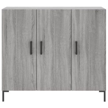 Dressoir 90X34X80 Cm Bewerkt Hout Grijs Sonoma Eikenkleurig
