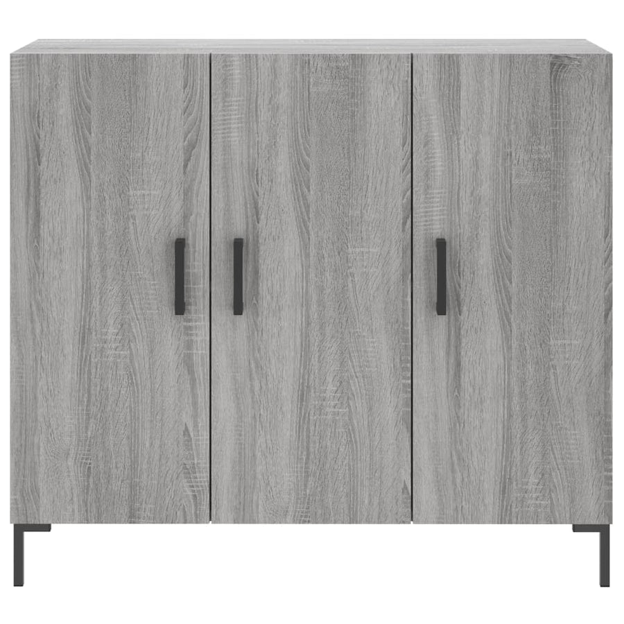 Dressoir 90X34X80 Cm Bewerkt Hout Grijs Sonoma Eikenkleurig