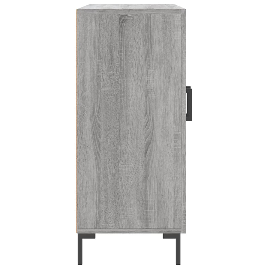 Dressoir 90X34X80 Cm Bewerkt Hout Grijs Sonoma Eikenkleurig