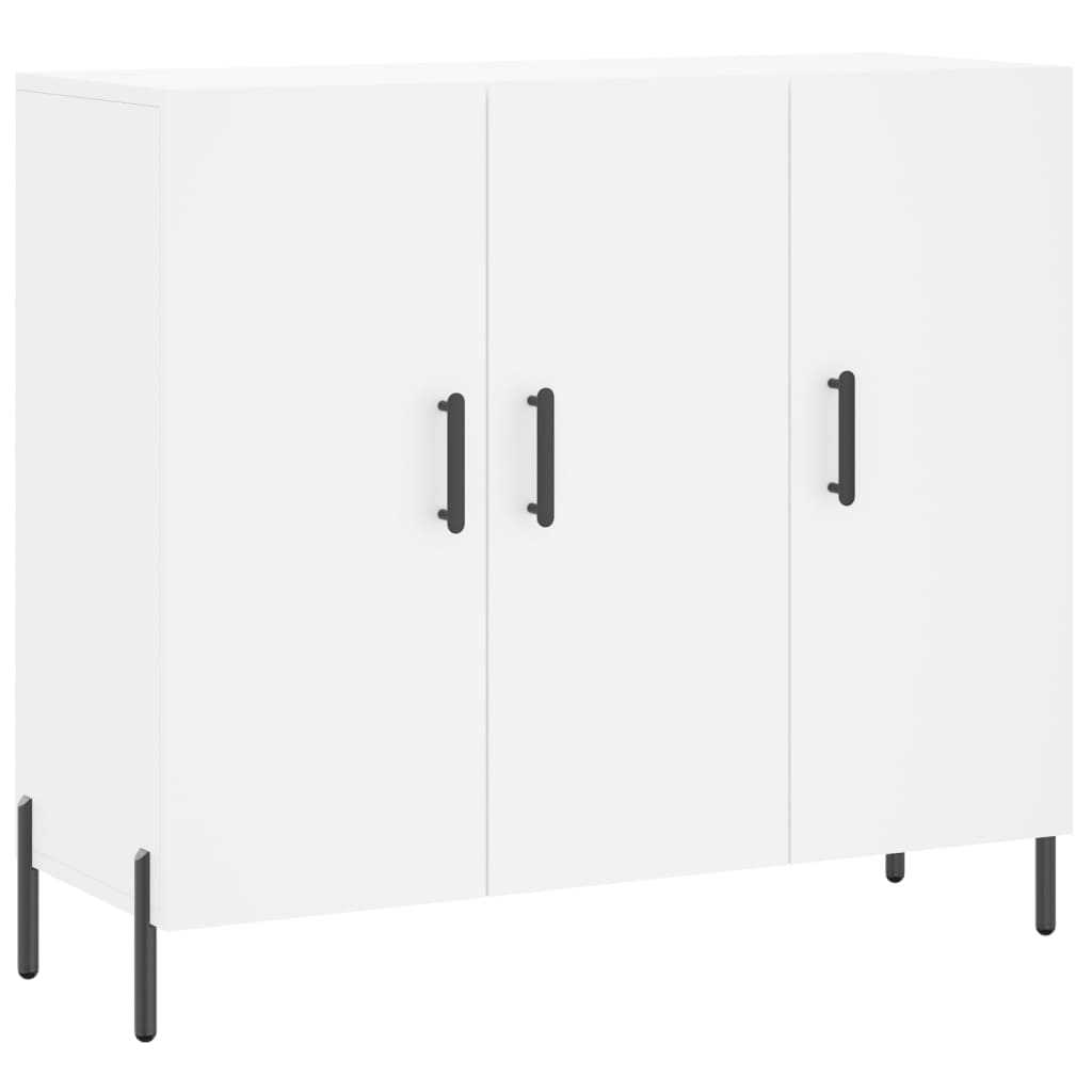 Dressoir 90X34X80 Cm Bewerkt Hout Wit