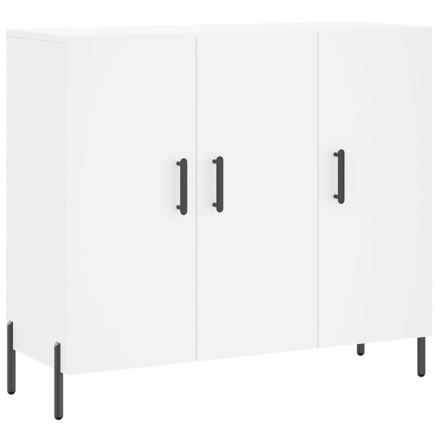 Dressoir 90X34X80 Cm Bewerkt Hout Wit