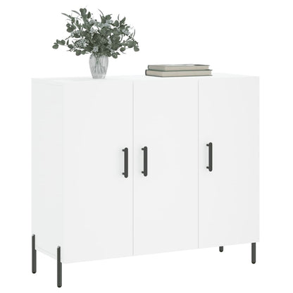 Dressoir 90X34X80 Cm Bewerkt Hout Wit