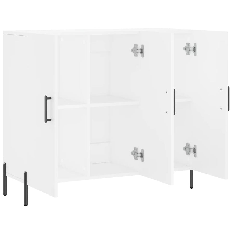 Dressoir 90X34X80 Cm Bewerkt Hout Wit