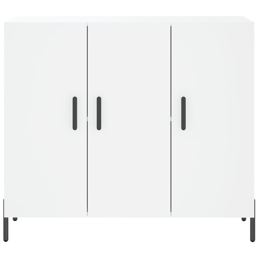 Dressoir 90X34X80 Cm Bewerkt Hout Wit
