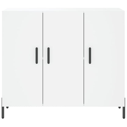 Dressoir 90X34X80 Cm Bewerkt Hout Wit