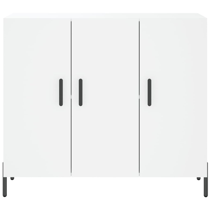 Dressoir 90X34X80 Cm Bewerkt Hout Wit