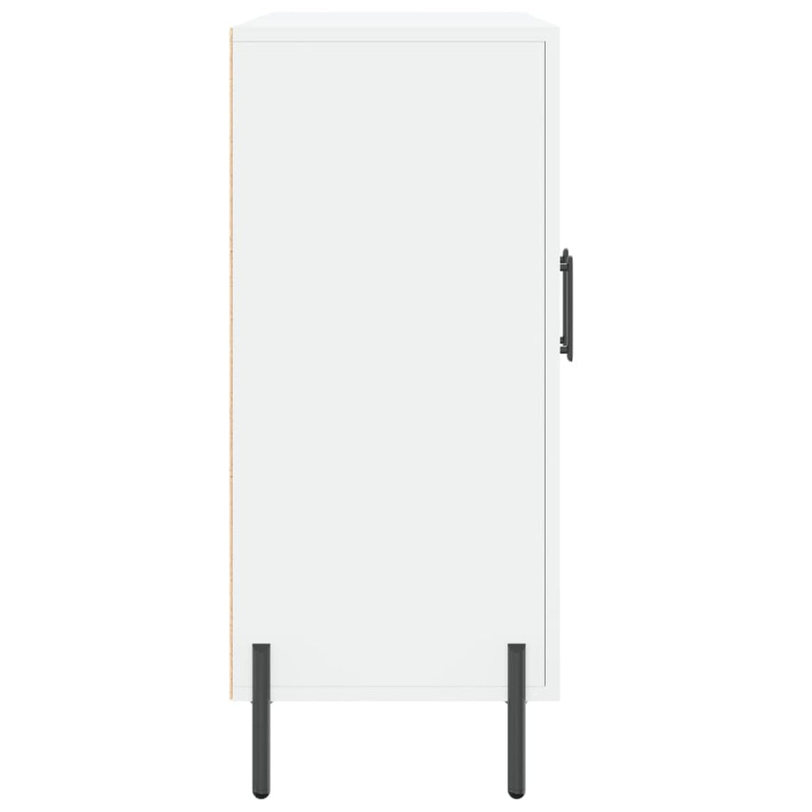 Dressoir 90X34X80 Cm Bewerkt Hout Wit