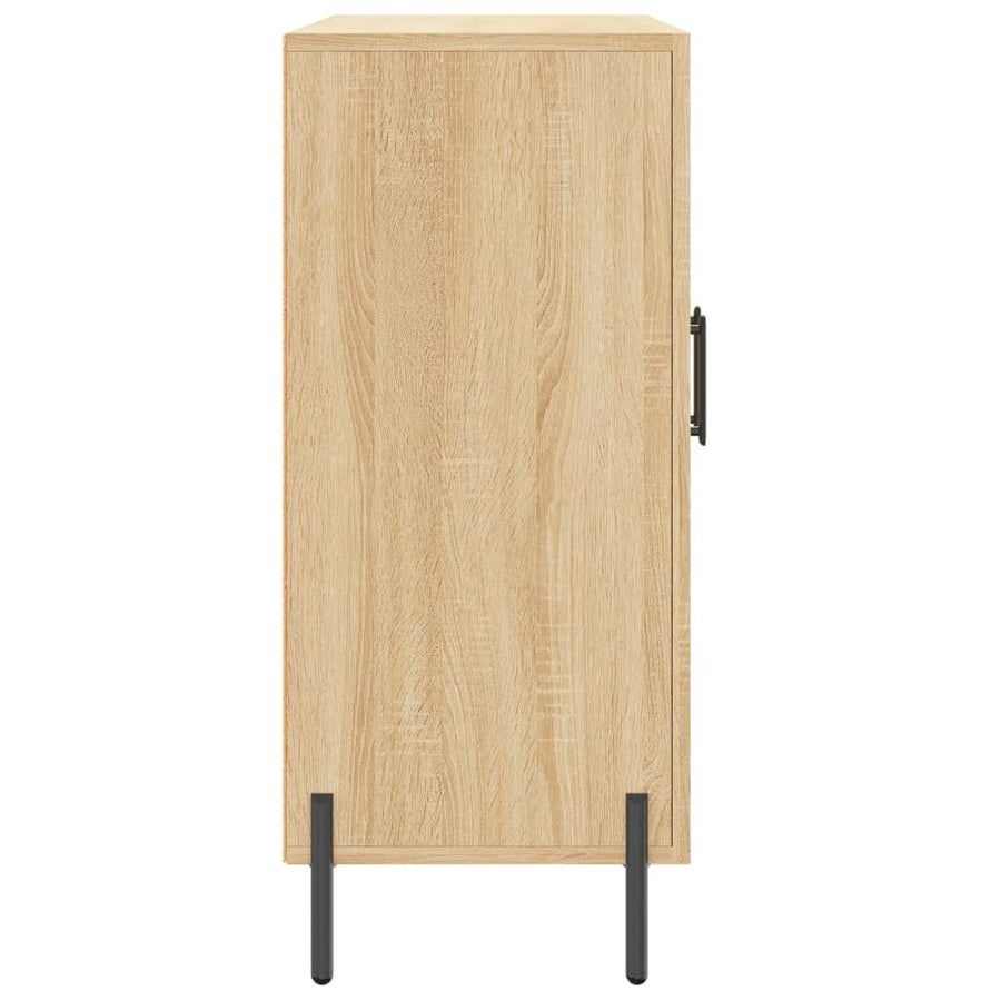 Dressoir 90X34X80 Cm Bewerkt Hout Sonoma Eikenkleurig