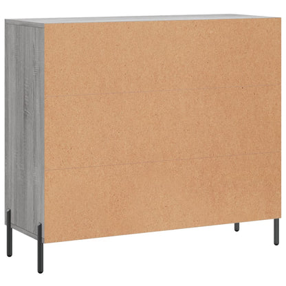 Dressoir 90x34x80 cm bewerkt hout grijs sonoma eikenkleurig