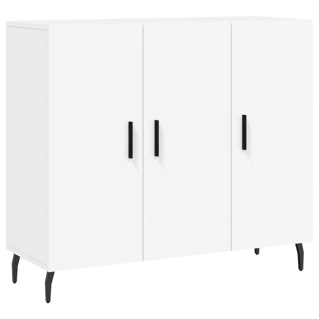 Dressoir 90X34X80 Cm Bewerkt Hout Wit