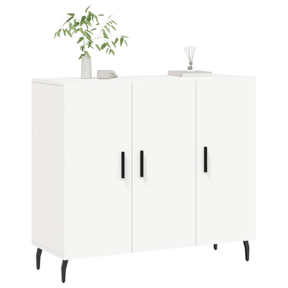 Dressoir 90X34X80 Cm Bewerkt Hout Wit