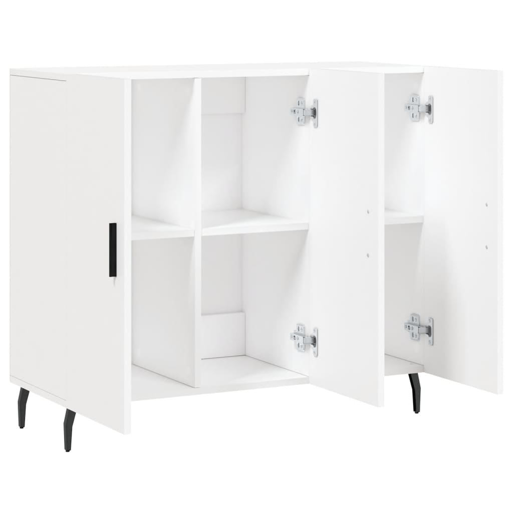 Dressoir 90X34X80 Cm Bewerkt Hout Wit