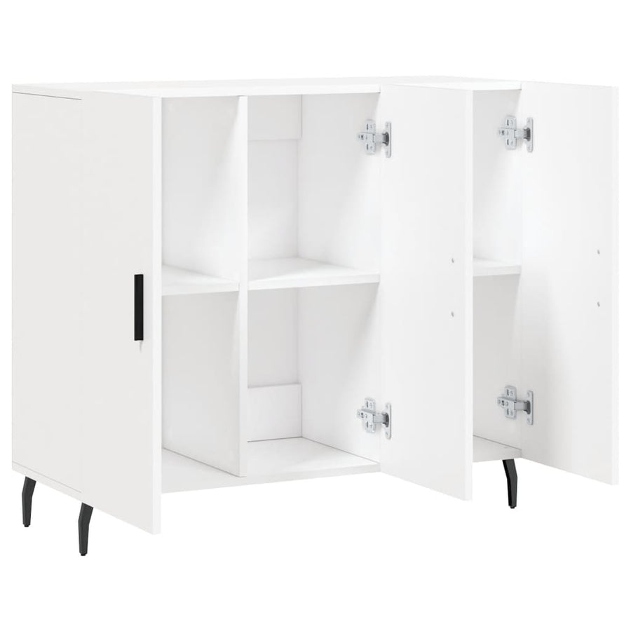 Dressoir 90X34X80 Cm Bewerkt Hout Wit