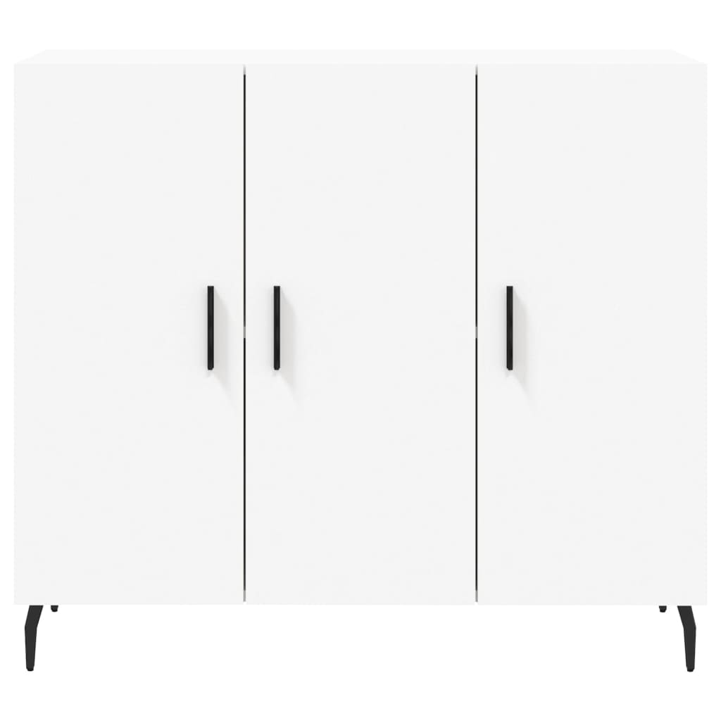 Dressoir 90X34X80 Cm Bewerkt Hout Wit