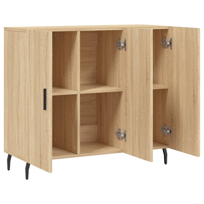 Dressoir 90X34X80 Cm Bewerkt Hout Kleurig Sonoma eiken