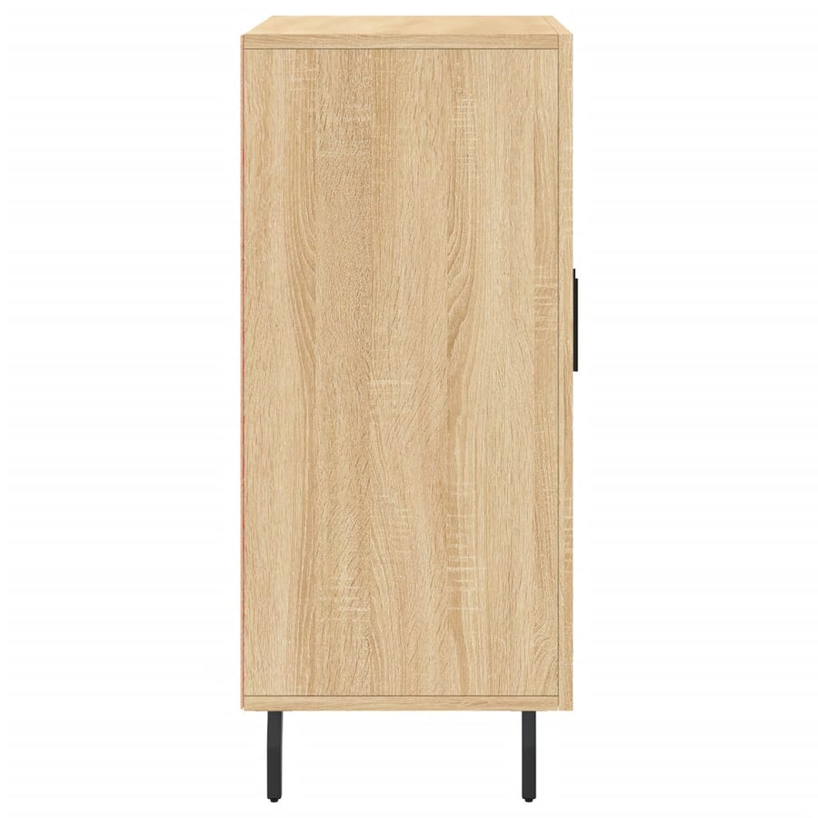 Dressoir 90X34X80 Cm Bewerkt Hout Kleurig Sonoma eiken