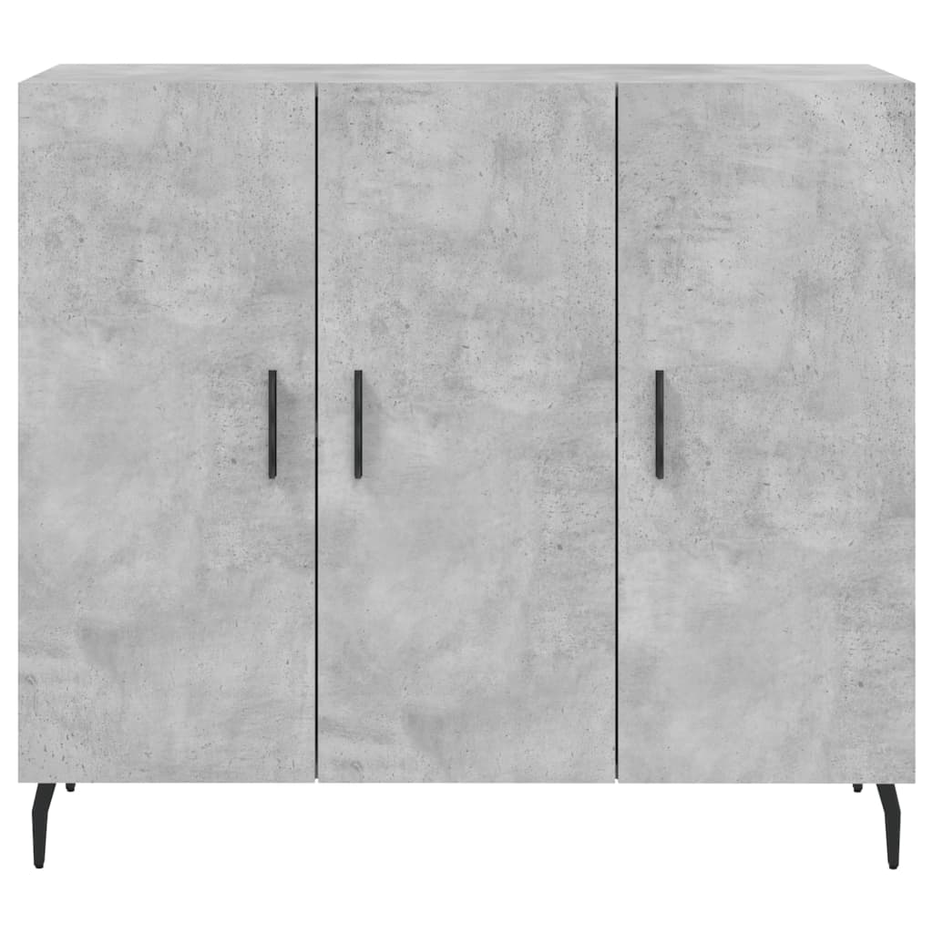 Dressoir 90x34x80 cm bewerkt hout betongrijs
