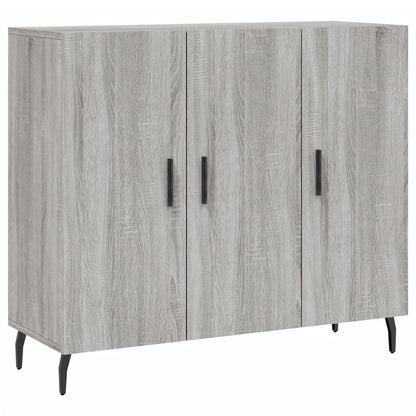 Dressoir 90X34X80 Cm Bewerkt Hout Grijs Sonoma Eikenkleurig
