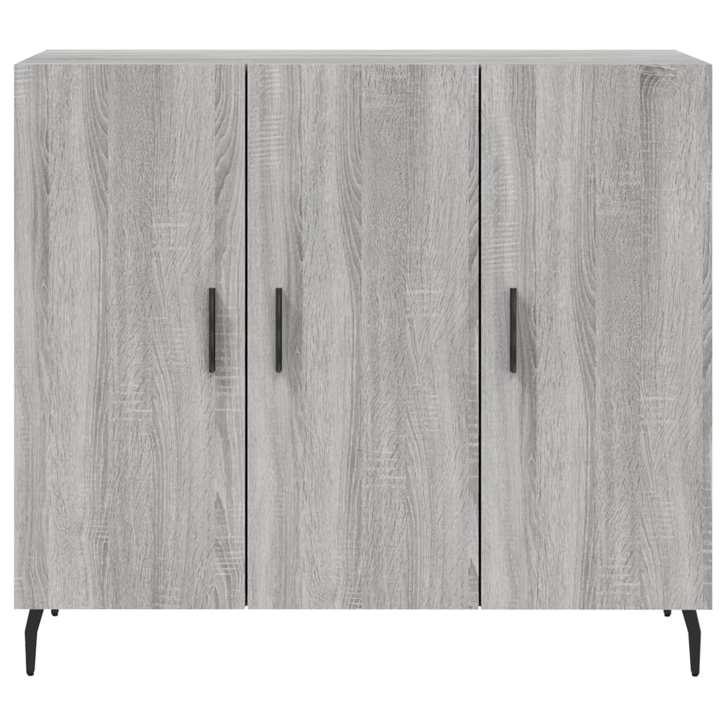 Dressoir 90X34X80 Cm Bewerkt Hout Grijs Sonoma Eikenkleurig