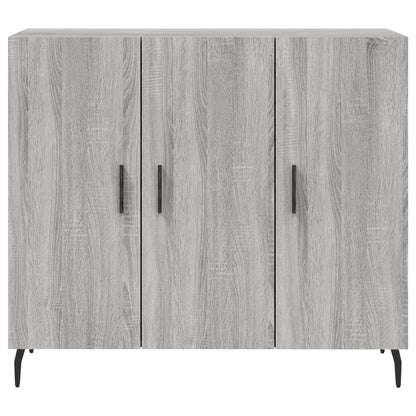 Dressoir 90X34X80 Cm Bewerkt Hout Grijs Sonoma Eikenkleurig