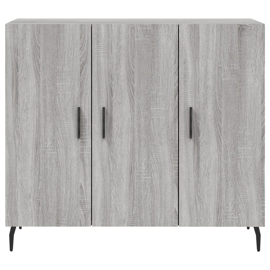 Dressoir 90X34X80 Cm Bewerkt Hout Grijs Sonoma Eikenkleurig