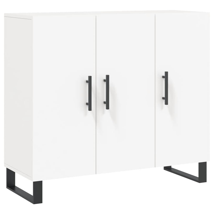 Dressoir 90X34X80 Cm Bewerkt Hout Wit