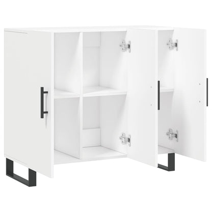 Dressoir 90X34X80 Cm Bewerkt Hout Wit