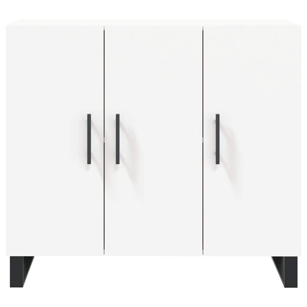 Dressoir 90X34X80 Cm Bewerkt Hout Wit