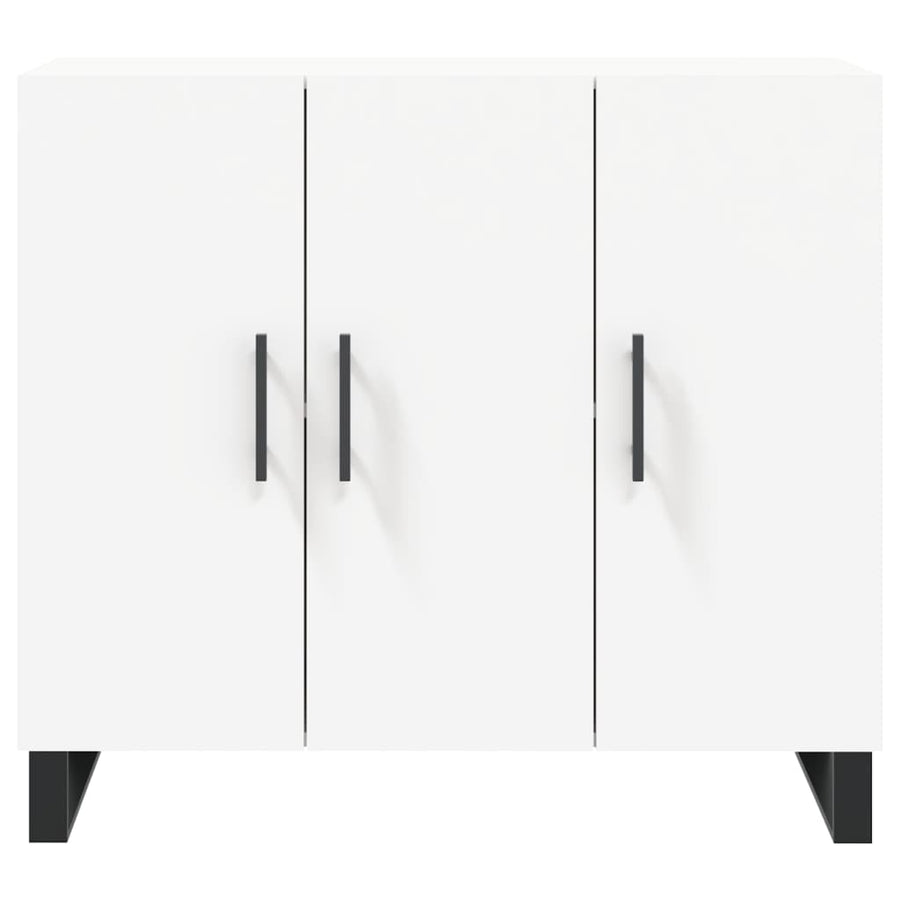 Dressoir 90X34X80 Cm Bewerkt Hout Wit