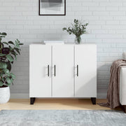 Dressoir 90x34x80 cm bewerkt hout wit