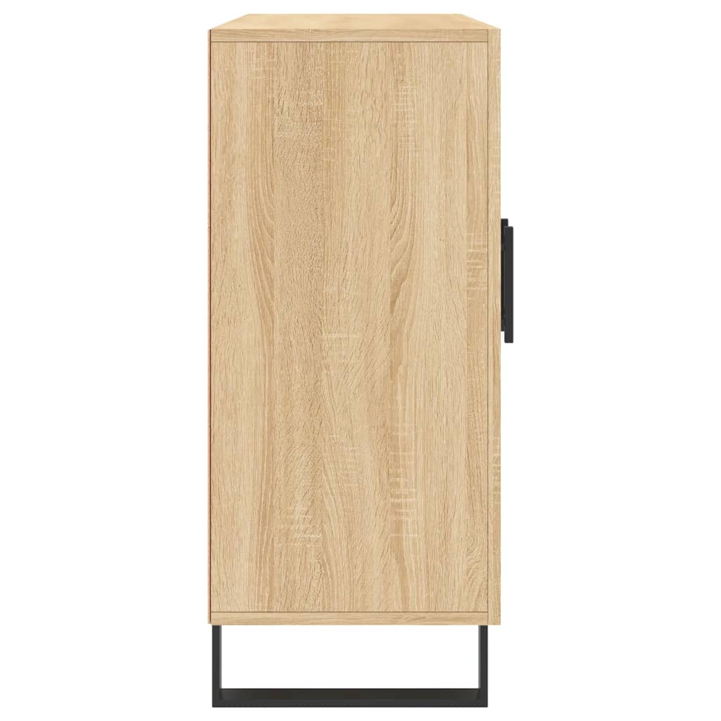Dressoir 90X34X80 Cm Bewerkt Hout Sonoma Eikenkleurig